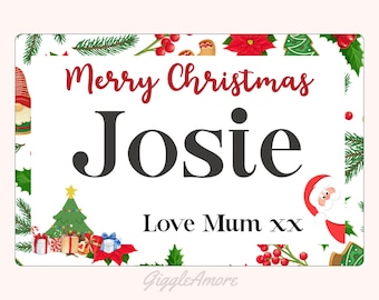 Personalised Christmas Stickers: Xmas Party Favor Labels