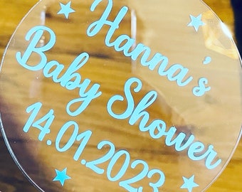 Personalised Acrylic Cake Topper Your Choice Of Wording And Colour, Birthday