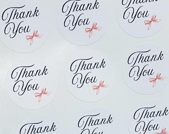 Thank You Stickers, Business Stickers, Labels,Thank U, Self Adhesive, Printed, Personalized, Small Buisness Labels
