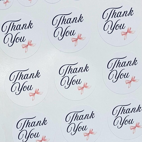 Thank You Stickers, Business Stickers, Labels,Thank U, Self Adhesive, Printed, Personalized, Small Buisness Labels