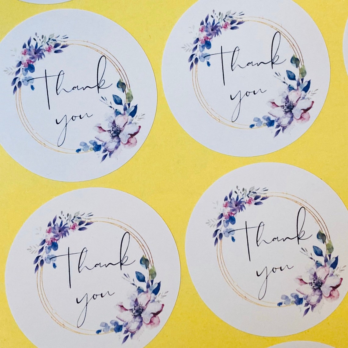 Thank You Stickers Business Stickers Labelsthank U Self Etsy UK