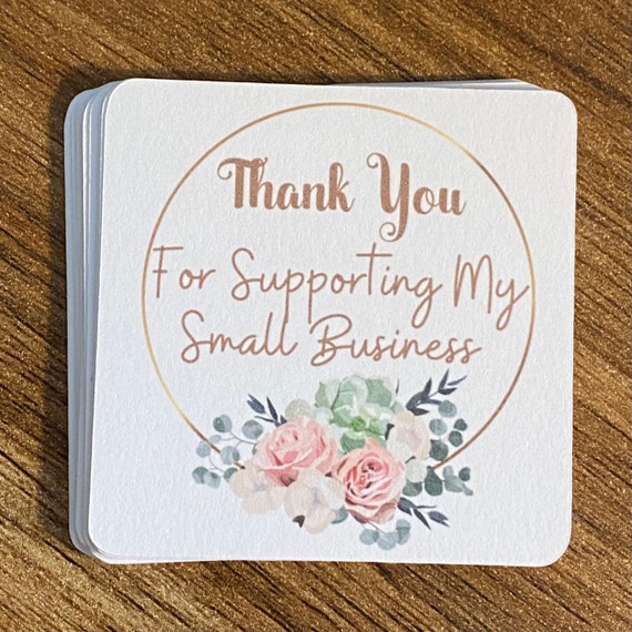 25 Personalised Thank For Your Supporting My Small Business Cards