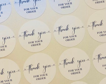 Thank You Stickers, Business Stickers, Labels,Thank U, Self Adhesive, Printed, Personalized, Small Buisness Labels