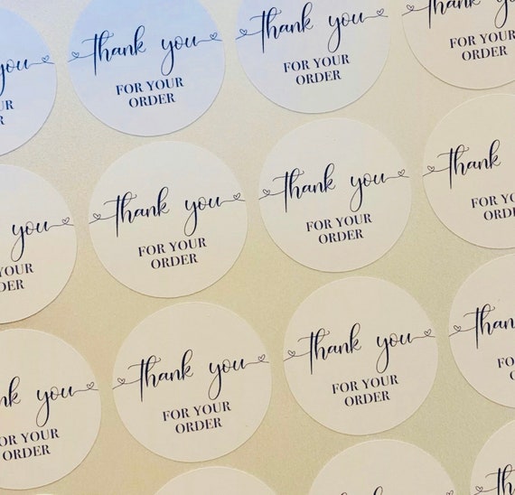 Thank You Stickers, Business Stickers, Labels,Thank U, Self Adhesive, Printed, Personalized, Small Buisness Labels