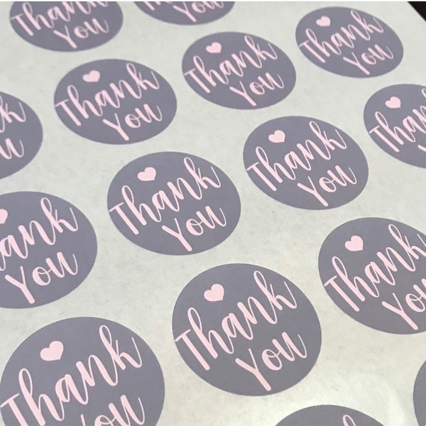 Thank You Stickers, Business Stickers, Labels,Thank U, Self Adhesive, Printed, Personalized, Small Buisness Labels