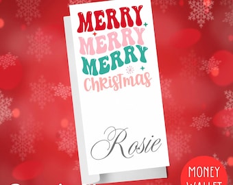 Handmade Personalised Money Wallet Gift Card Birthday Christmas Xmas
