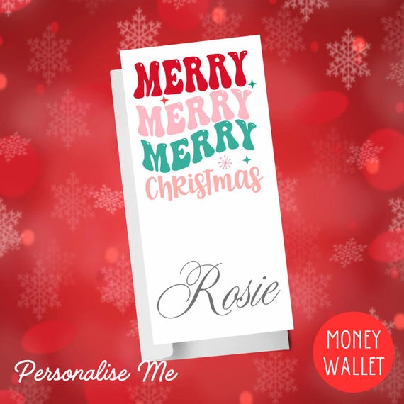 Handmade Personalised Money Wallet Gift Card Birthday Christmas Xmas