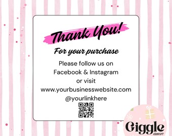 120 Small Business Stickers + 50 Business Cards Bundle Supplies Thank You Cards/Stickers/Handmade with love
