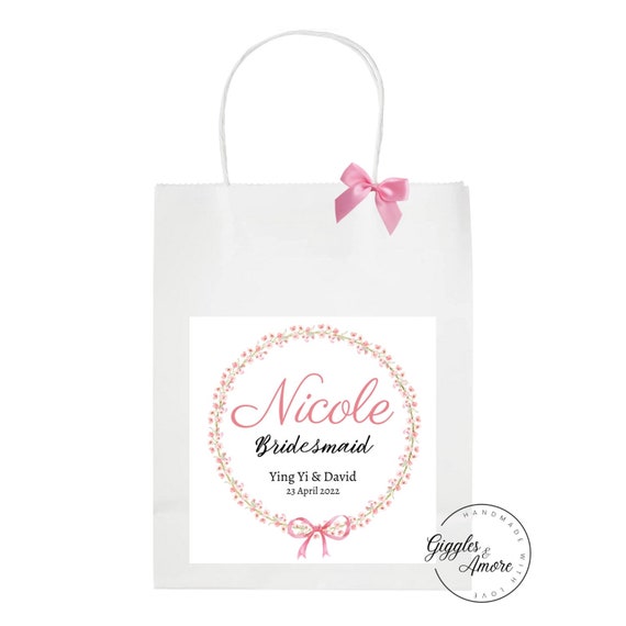 Personalised Wedding Gift Bags , Christening, Birthday, Hen Party, Thank You Bag