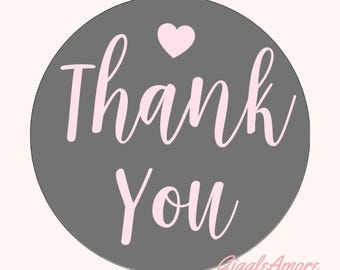 Thank You Stickers: Personalized Business Labels (40mm)