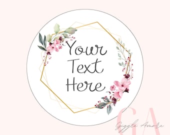 Personalised Stickers, Wax Melts, Business Stickers, Labels,Thank U, Self Adhesive, Printed, Personalized, Small Buisness Labels Hea