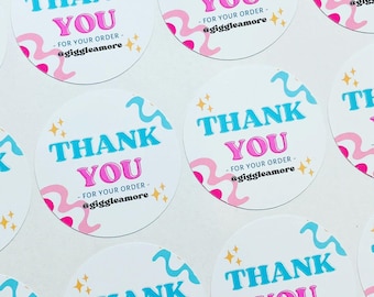 Personalised Stickers, Wax Melts, Business Stickers, Labels,Thank U, Self Adhesive, Printed, Personalized, Small Buisness Labels Hea