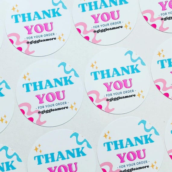 Personalised Stickers, Wax Melts, Business Stickers, Labels,Thank U, Self Adhesive, Printed, Personalized, Small Buisness Labels Hea