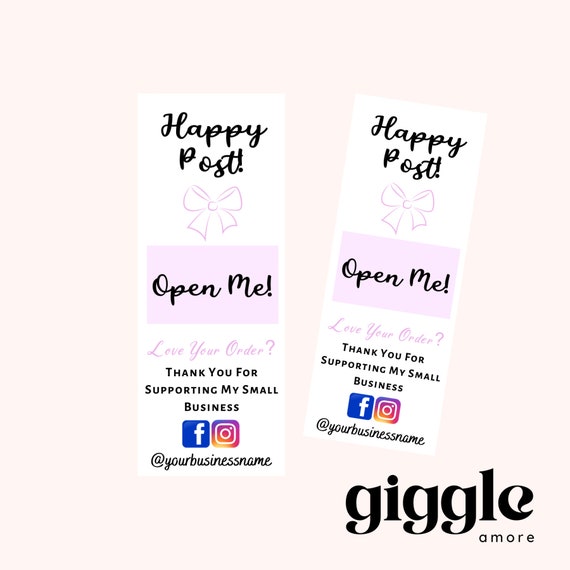 Personalised Box Seal Stickers, Wax Melts, Business Stickers, Labels, Thank U, Self Adhesive, Printed, Personalized, Small Business Labels