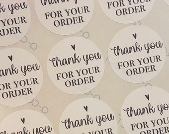 Thank You Stickers, Business Stickers, Labels,Thank U, Self Adhesive, Printed, Personalized, Small Buisness Labels