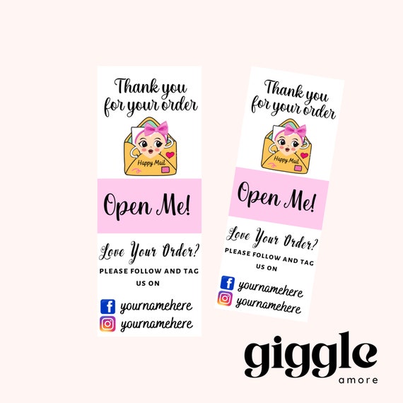 Personalised Box Seal Stickers, Wax Melts, Business Stickers, Labels, Thank U, Self Adhesive, Printed, Personalized, Small Business Labels