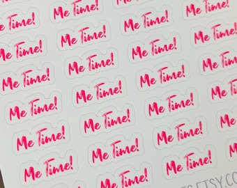 Me Time Planner Stickers: Motivational, Pink, Calendar, Scrapbook