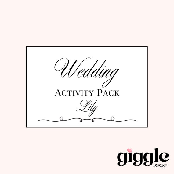 Personalised Wedding Activity Pack Stickers Theme Stickers Gold White Box Bag Birthday Party Gift Favour Activity
