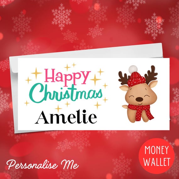 Handmade Personalised Money Wallet Gift Card Birthday Christmas Xmas