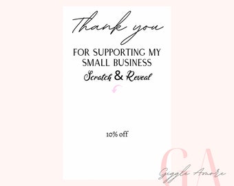 10 Personalised Scratch and Reveal Small Business Cards