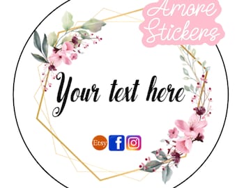 Personalised Stickers, Wax Melts, Business Stickers, Labels,Thank U, Self Adhesive, Printed, Personalized, Small Buisness Labels Hea