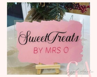 Small Business Personalised Acrylic Sign A5 - ANY COLOUR