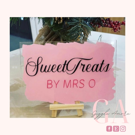 Small Business Personalised Acrylic Sign A5 - ANY COLOUR
