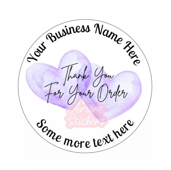 Personalised Stickers, Wax Melts, Business Stickers, Labels,Thank U, Self Adhesive, Printed, Personalized, Small Buisness Labels Hea