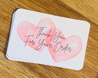 25 Personalised Thank For Your Supporting My Small Business Cards