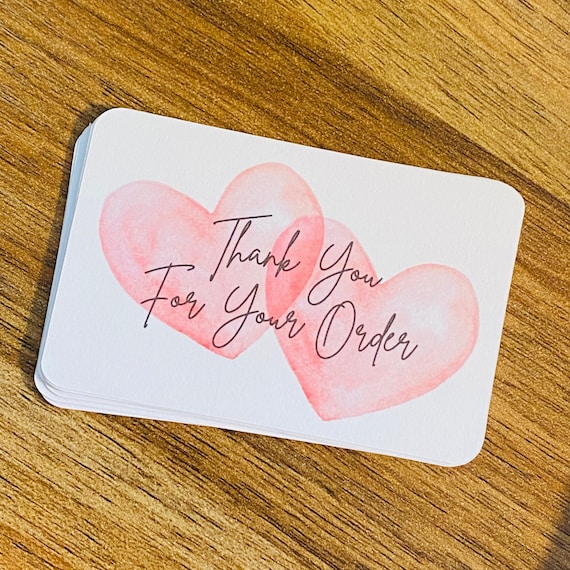 25 Personalised Thank For Your Supporting My Small Business Cards