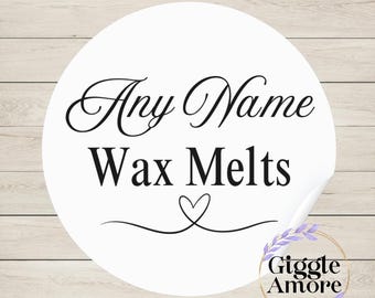 Personalised Stickers, Wax Melts, Business Stickers, Labels,Thank U, Self Adhesive, Printed, Personalized, Small Buisness Labels Hea