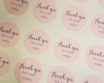 Thank You Stickers, Business Stickers, Labels,Thank U, Self Adhesive, Printed, Personalized, Small Buisness Labels