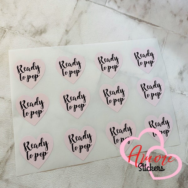 Ready To Pop Party Stickers, Thank you for coming, Labels, Kids, Thank U, Self Adhesive, Printed, Personalized, Baby Shower
