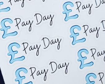 Pay Day Stickers: Mini Planner Stickers, Motivational (10 pc)