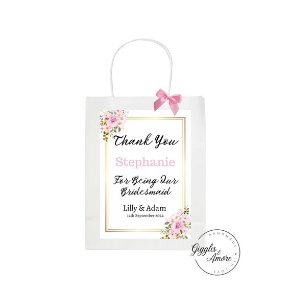 Personalised Wedding Gift Bags , Christening, Birthday, Hen Party, Thank You Bag