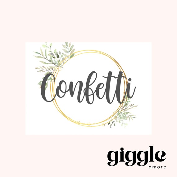 Confetti stickers, Labels, Wedding Stickers
