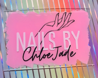 Small Business Personalised Acrylic Sign - ANY COLOUR
