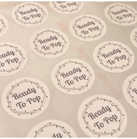 Ready To Pop Stickers - Baby Shower Thank You Labels