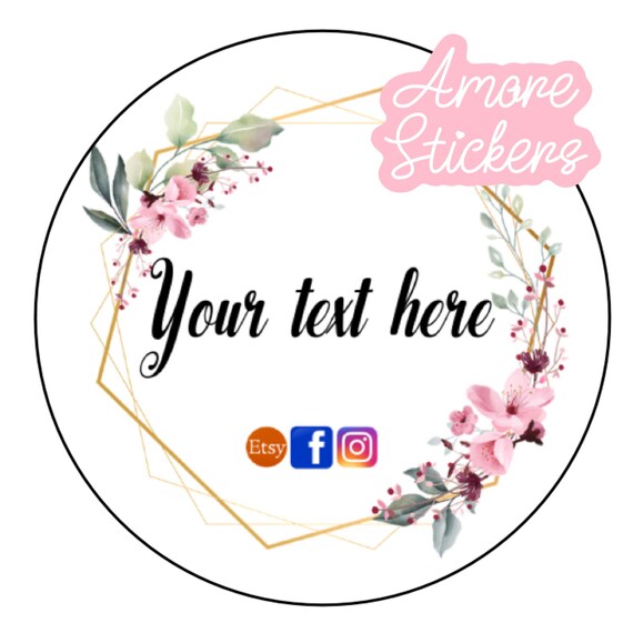 120 Personalised Stickers, Wax Melts, Business Stickers, Labels,Thank U, Self Adhesive, Printed, Personalized, Small Buisness Labels Hea