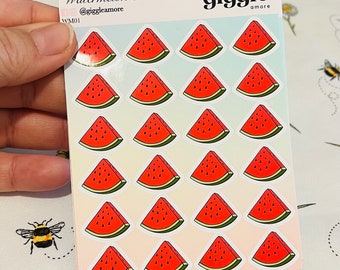 24 Watermelon Slice Stickers Mini Diary Planner Stickers, Motivational, Dreams And Plans, Calendar, Scrapbook Me Time!