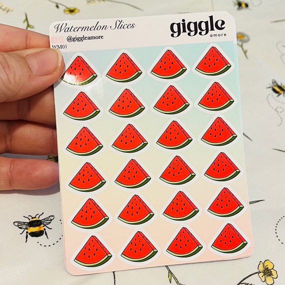 24 Watermelon Slice Stickers Mini Diary Planner Stickers, Motivational, Dreams And Plans, Calendar, Scrapbook Me Time!