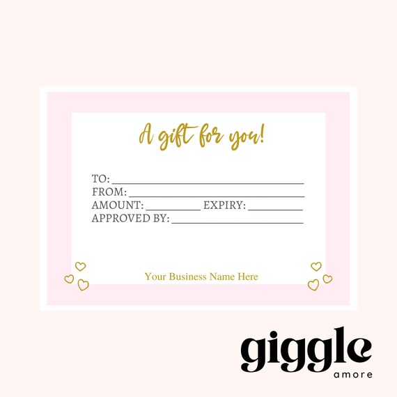 10 personalised business gift vouchers, Small Biz, A6 Card Postcard Size 220gsm