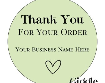 Personalised Stickers, Wax Melts, Business Stickers, Labels,Thank U, Self Adhesive, Printed, Personalized, Small Buisness Labels Lime Cream