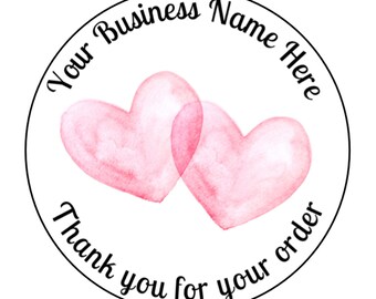 Personalised Stickers, Wax Melts, Business Stickers, Labels,Thank U, Self Adhesive, Printed, Personalized, Small Buisness Labels Hea