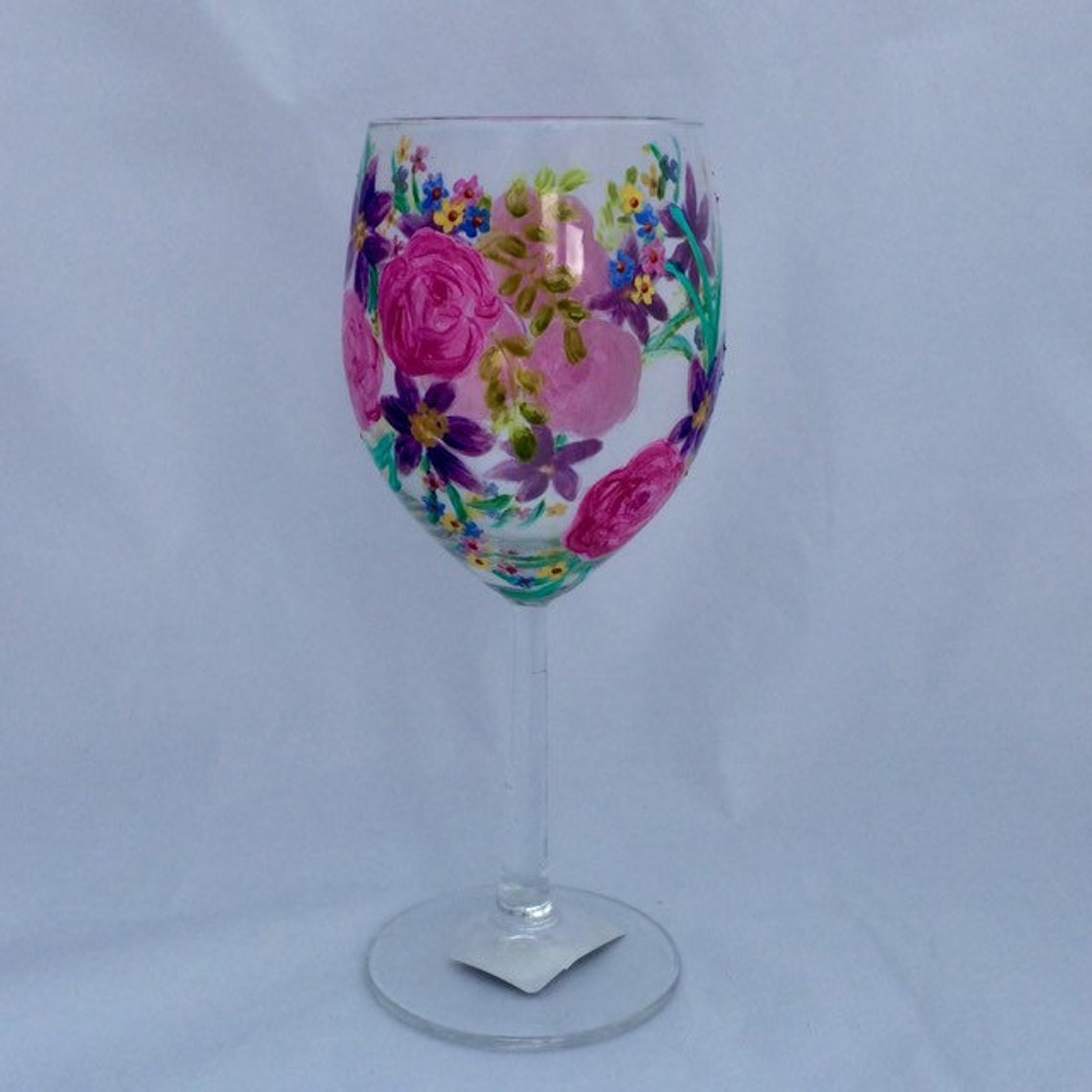 Rosefloral wine glassflower wine glass rose wine glass Etsy