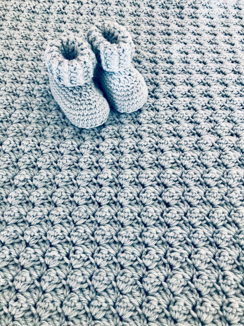 100x75cm 29.5x39inch Baby Blanket *sea green* crochet