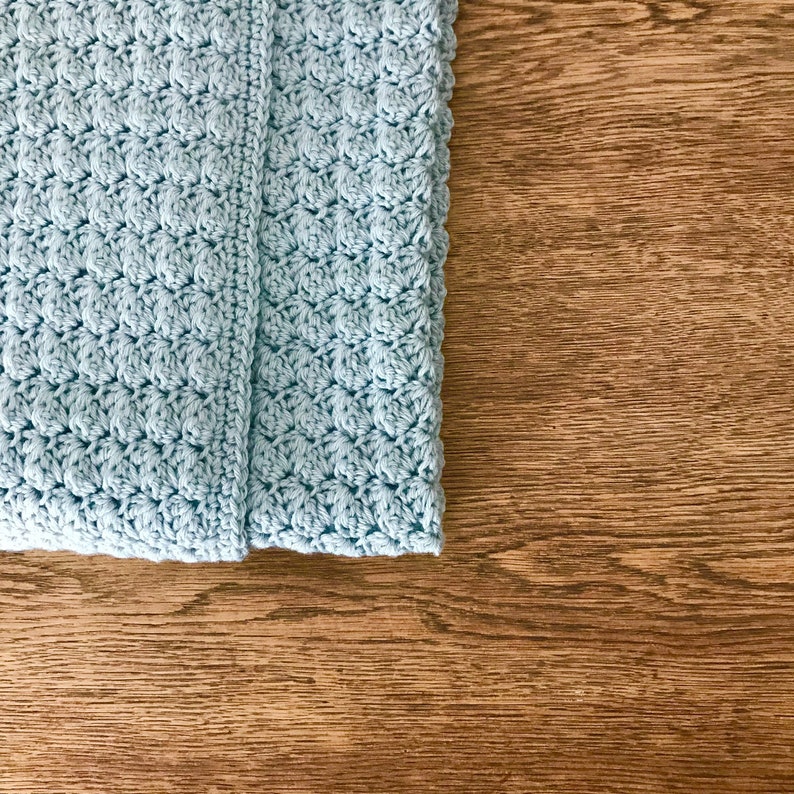 100x75cm 29.5x39inch Baby Blanket *sea green* crochet