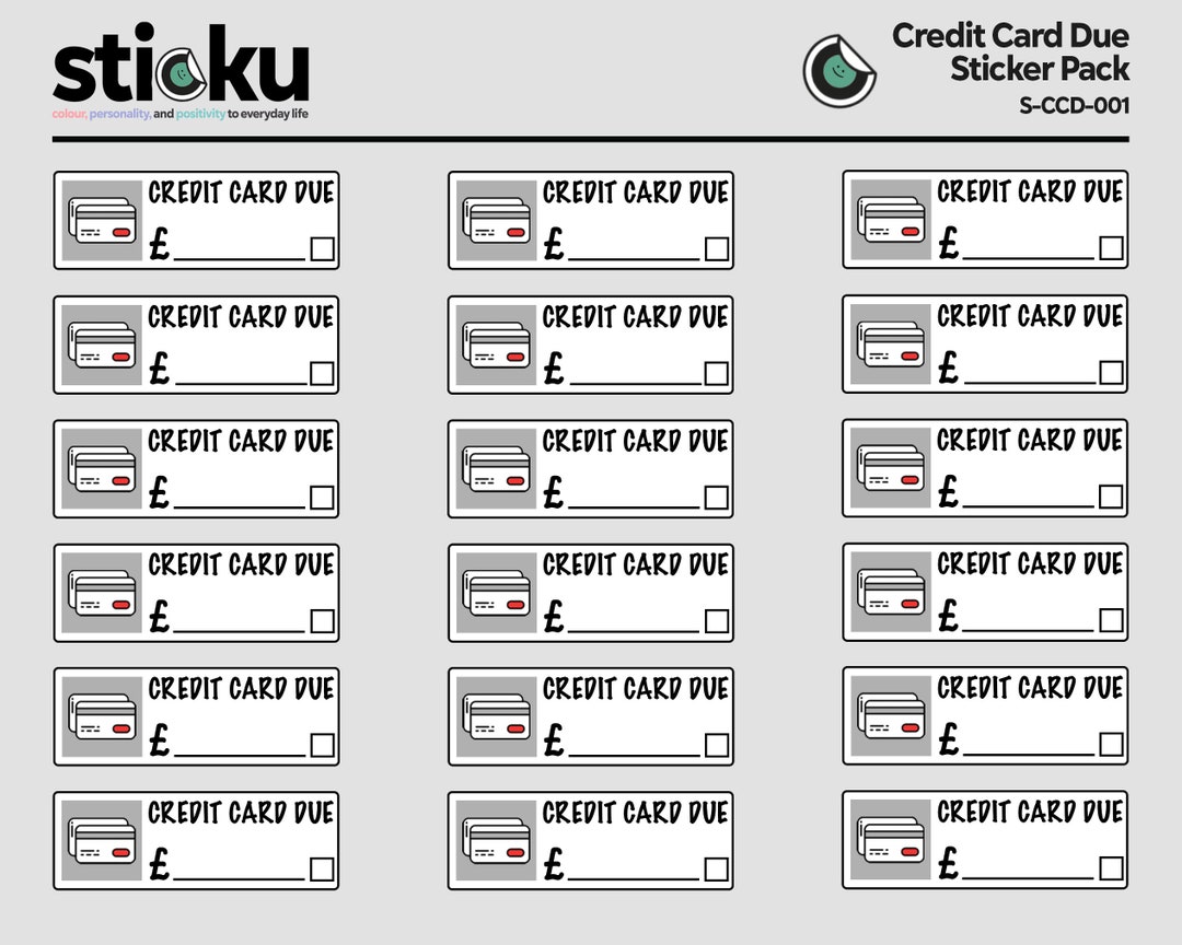 Credit Card Due Reminder Sticker Pack Set Of 48 Payment Reminder credit-card-due-reminder-sticker-pack-set-of-48-payment-reminder