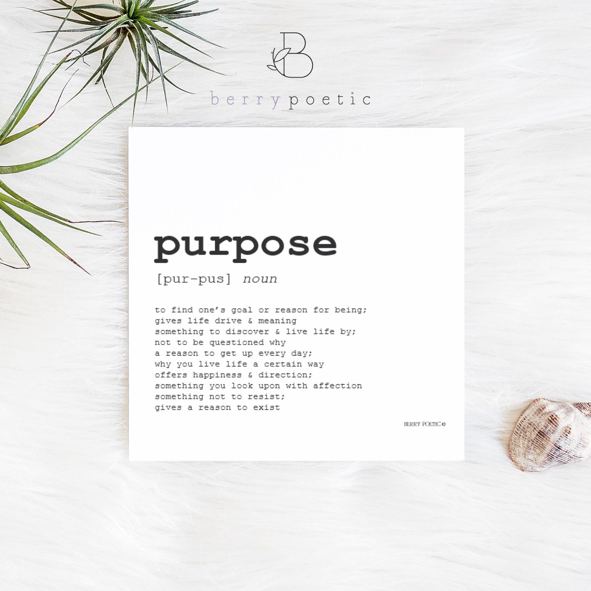 Purpose Poem Print Postcard Inspirational Poem Card Etsy New Zealand