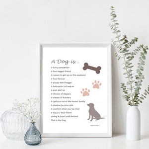 A Dog is Poem, Dog Poem, Dog Gift, Dog Lover, Dog Print, Personalised Pet Gift, Dog - Etsy